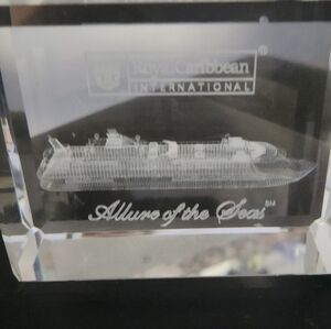 Royal Caribbean Crystal Ship Art Collectible ALLURE OF THE SEAS